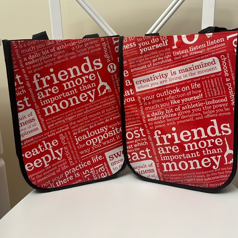 Lot of 2 Lululemon reusable bags